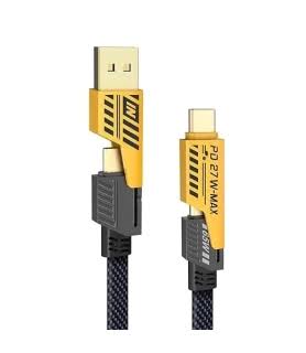4-in-1 Retractable Charging Cable | USB-C to C, USB to C, USB-C to iPhone | Fast, Durable, Travel-Friendly