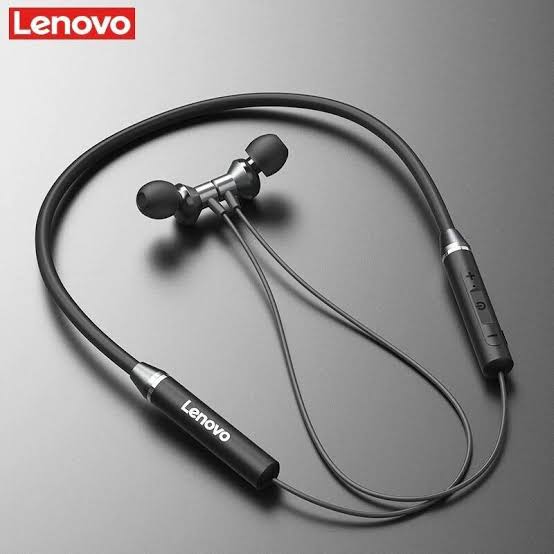 Lenovo HE05 Wireless Neckband – Stylish, Lightweight, Magnetic Earbuds, Deep Bass, Noise Reduction, Long Battery, Sweatproof, Comfortable Fit.