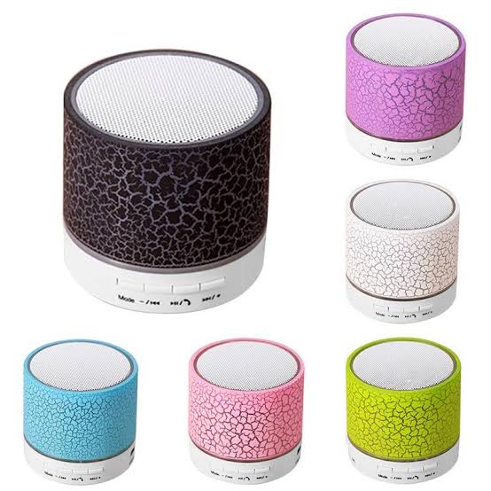 Compact LED Bluetooth Speaker with SD Card Support, USB Port, FM Radio, Rechargeable Battery, and Deep Bass Sound Quality