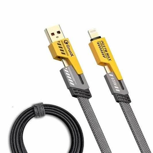 4-in-1 Retractable Charging Cable | USB-C to C, USB to C, USB-C to iPhone | Fast, Durable, Travel-Friendly